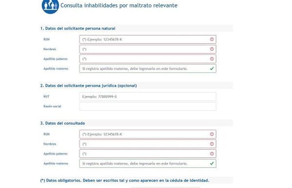 Maltrato relevante certificado