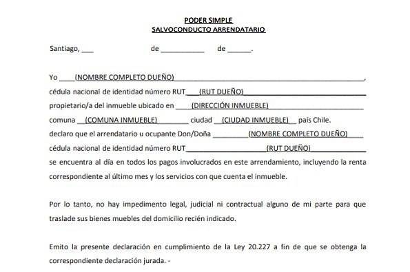 Salvoconducto de mudanza