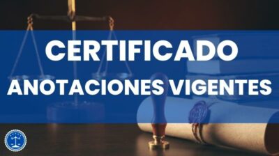 Obtener Certificado de Anotaciones Vigentes