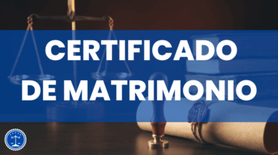 Certificado de matrimonio