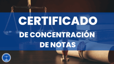 Certificado de concentración de notas